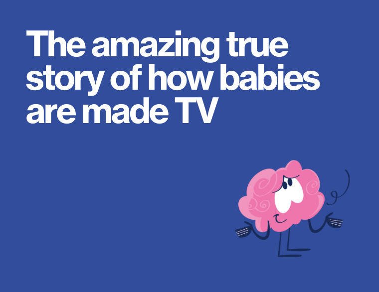coloured bacground with title of Review of Amazing True Stories TV