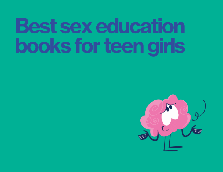 coloured background and title of post on books for teenage girls