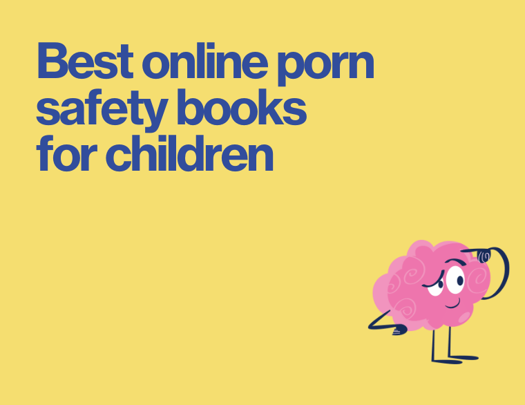 coloured background and title of post on childrens books about pornography