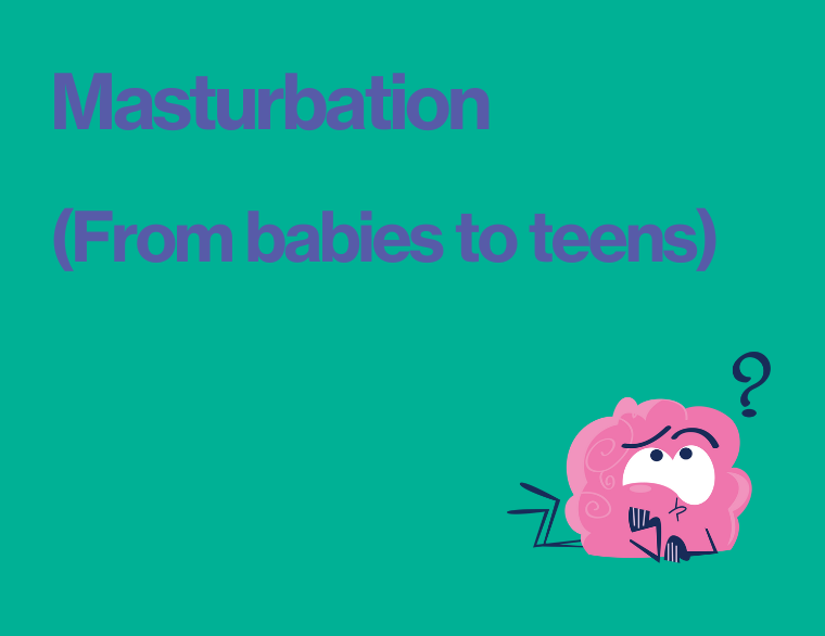 coloured background with title of blogpost on child masturbation