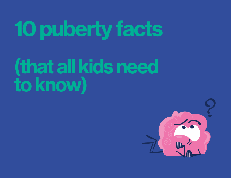 coloured background and title of post about puberty facts