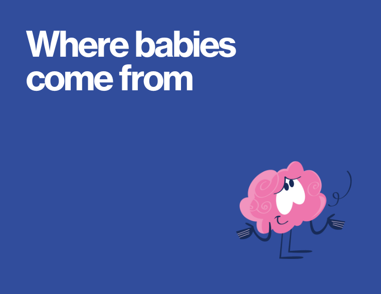 coloured background and title of post on where do babies come from