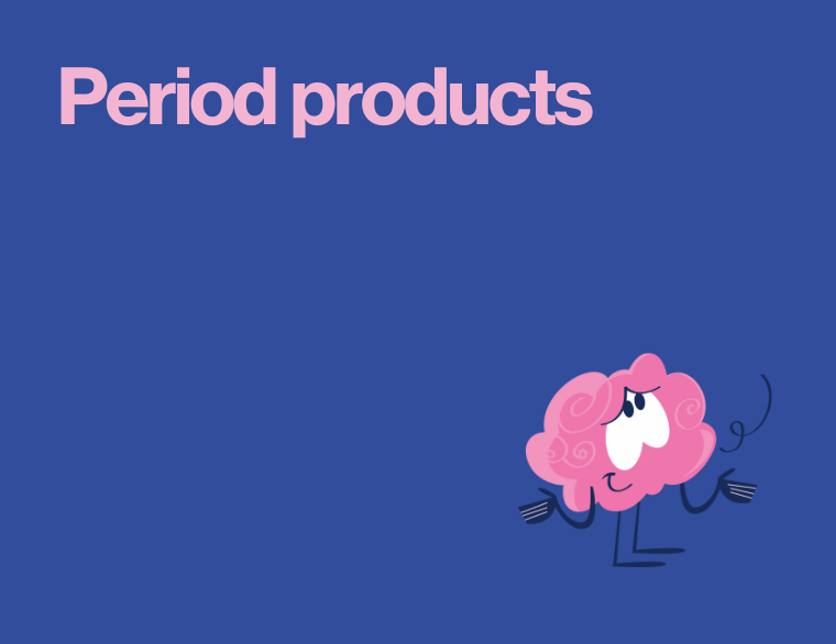 coloured background and title of post about menstruation supplies