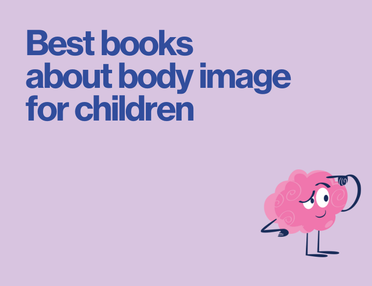 coloured background and title of post on books about body image