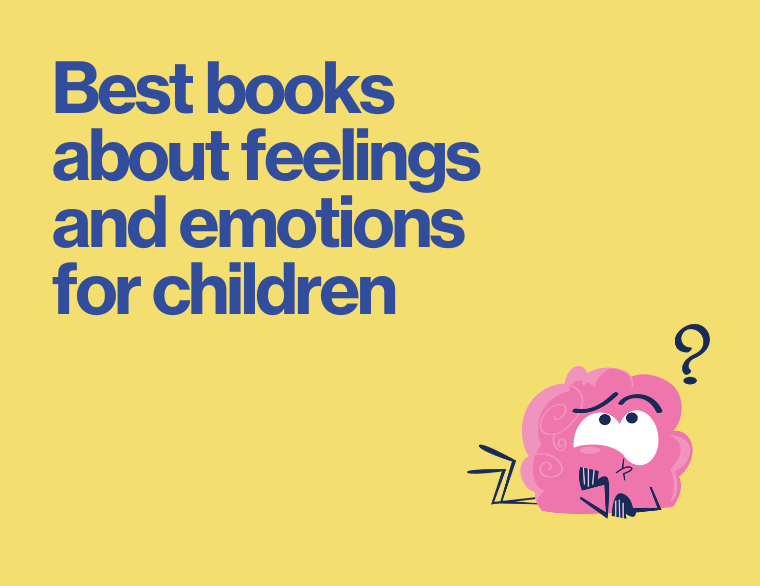 coloured background and title of post on books about emotions