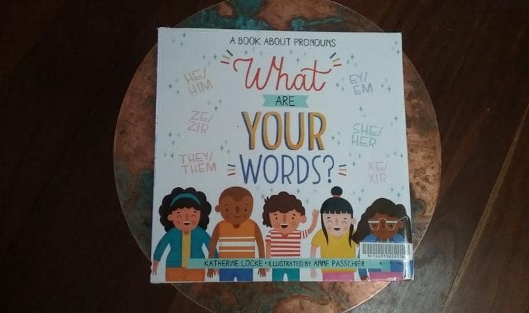 cover of What are Your Words A Book About Pronouns by Katherine Locke