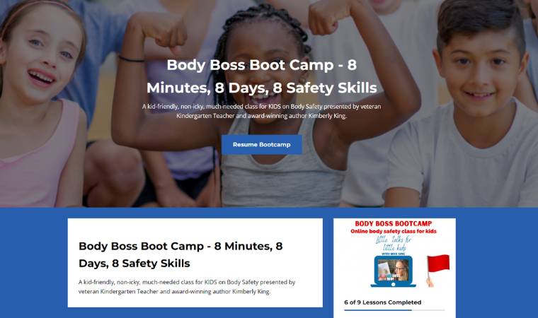 screenshot of what's inside the body boss boot camp