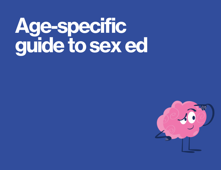 coloured background with title of post - explaining sex education