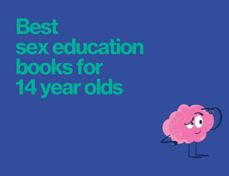 coloured background and title of post - sex education books for 14 year olds