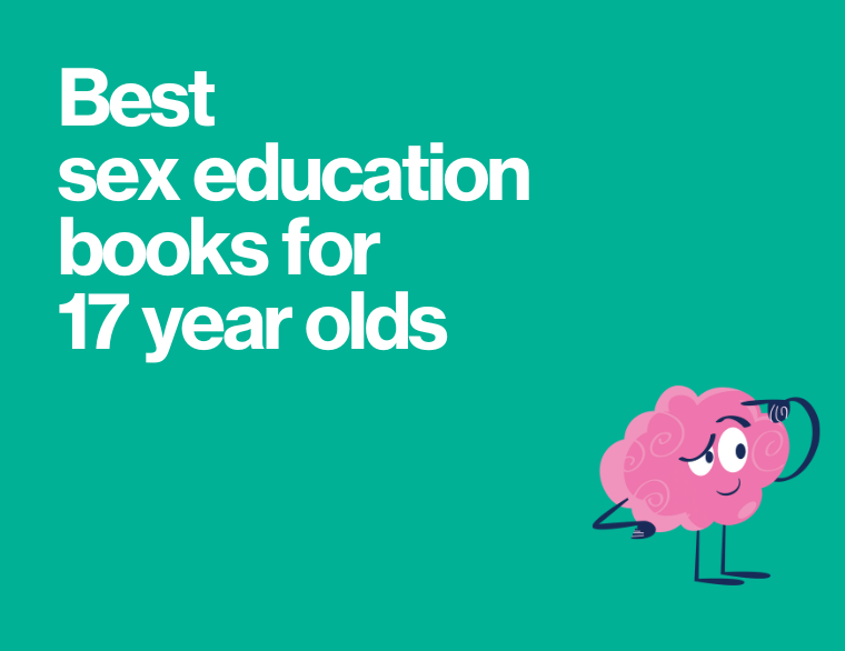coloured background and title of blogpost - sex education books for seventeen year olds