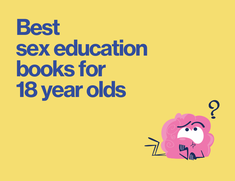 coloured background and title of blogpost - sex education books for eighteen year olds