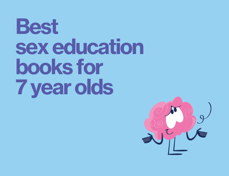 coloured background and title of post - sex education books for 7 year olds