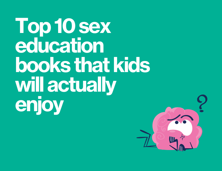 coloured background with title of post - sex education books