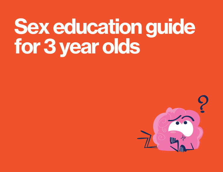 coloured background for post on sex education for three year olds