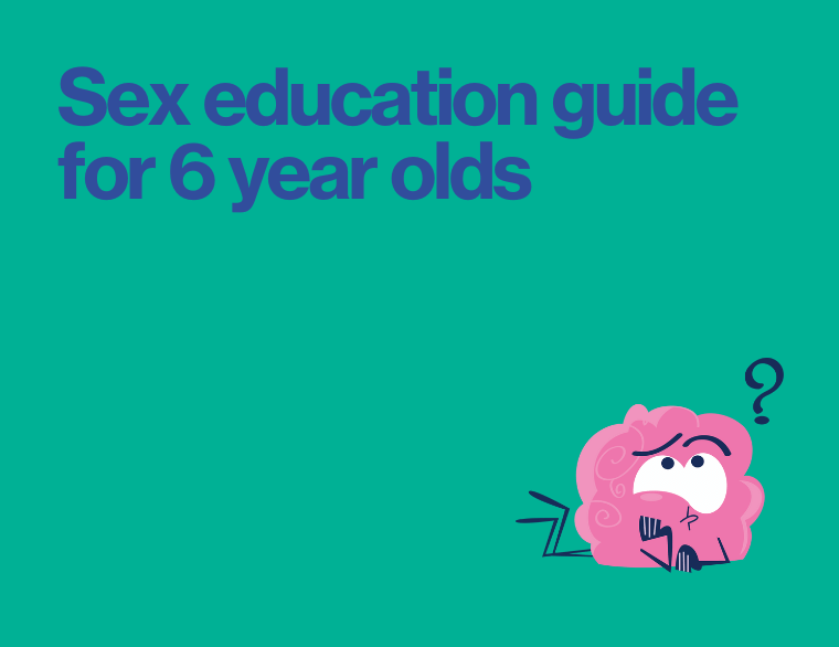 coloured background and title of post on sex education for six year olds