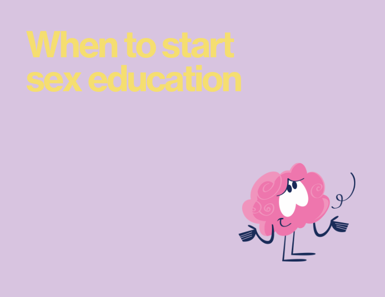 coloured background with name of post - when to start sex education