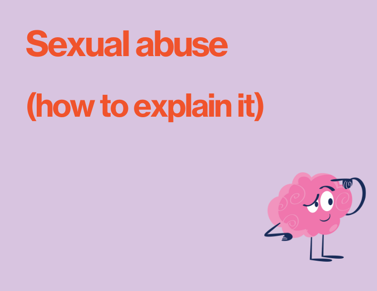 coloured background and title of post on explaining sexual abuse to a child