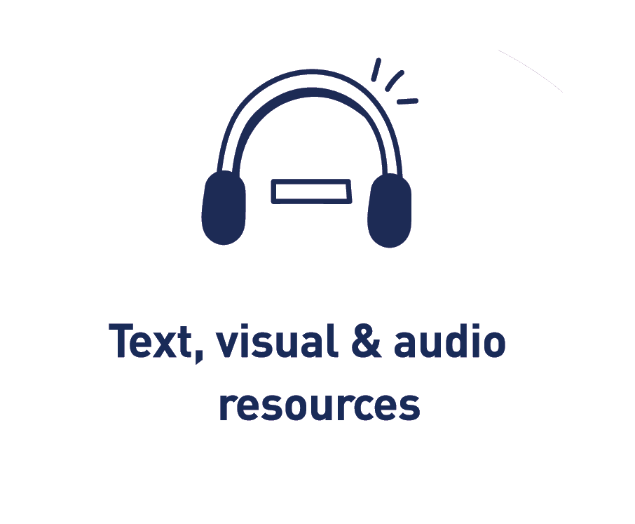 image for text visual and audio resources