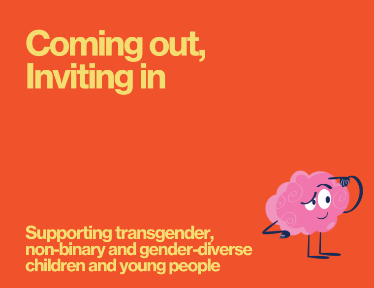 coloured background and title of post - coming out inviting in