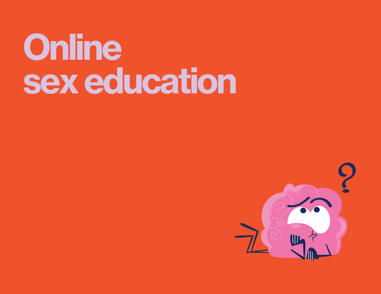 coloured background and title of post on online sex education