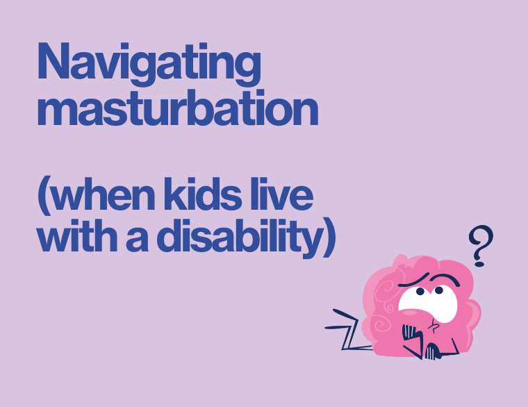 coloured background and topic of blogpost about masturbation when kids have a disability