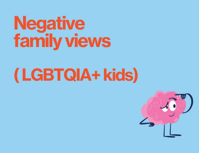 coloured background and topic of post about how to handle negative views about your lgbtqia child