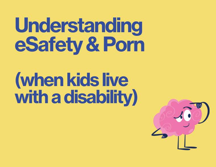 coloured background and title of blogpost about esafety and porn when children have a disability