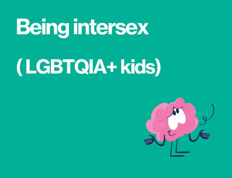 coloured background and topic of post about how to talk about being intersex