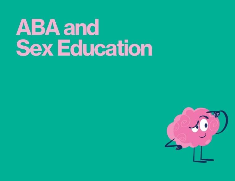 coloured background and title of blogpost on ABA in sex education