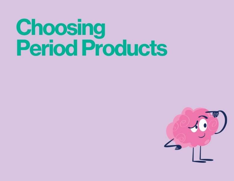 coloured background and title of blogpost on period products for autistic child