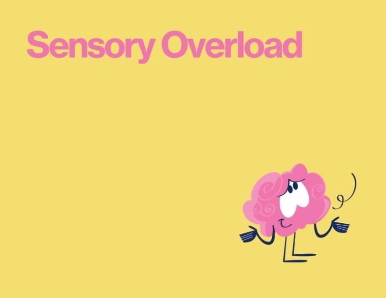 coloured background and title of blogpost on sensory issues and periods