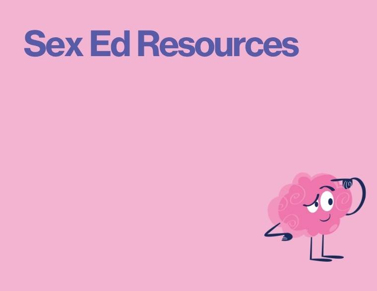 coloured background and words - Sex education resources