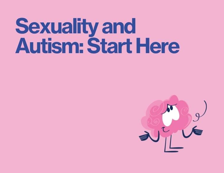 coloured background and title of post on sexuality and autism