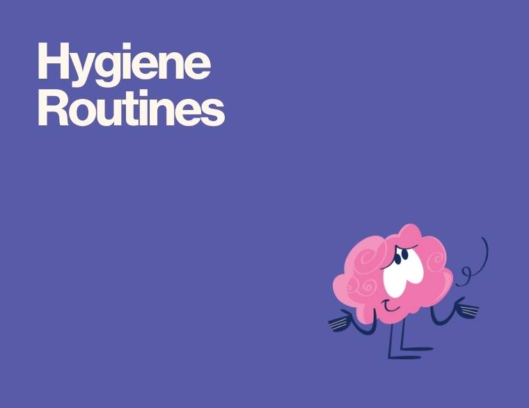 coloured background and title of blogpost - autism and hygiene