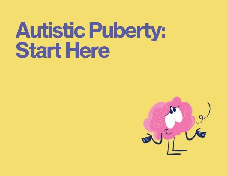 coloured background and words - autistic puberty talks