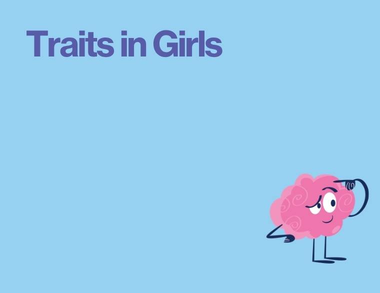 coloured background and words - autistic traits in girls