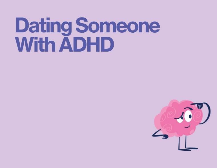 coloured background and words - dating someone with ADHD