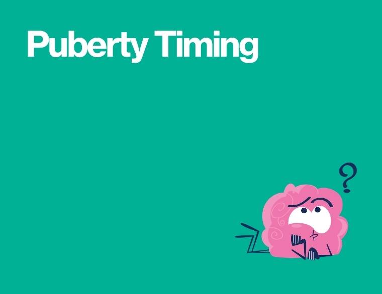 coloured background and words - do autistic girls start puberty early