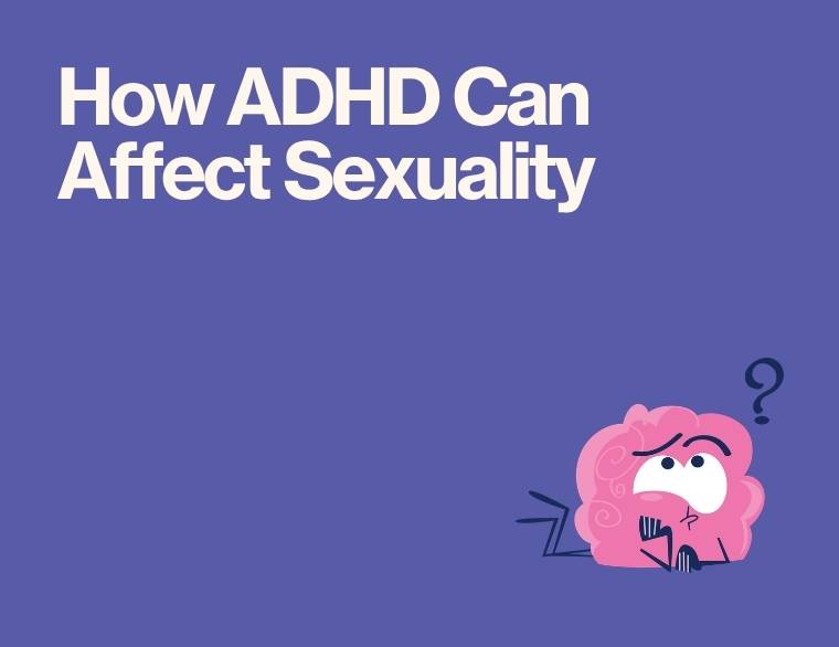 coloured background and words - does ADHD affect sexuality