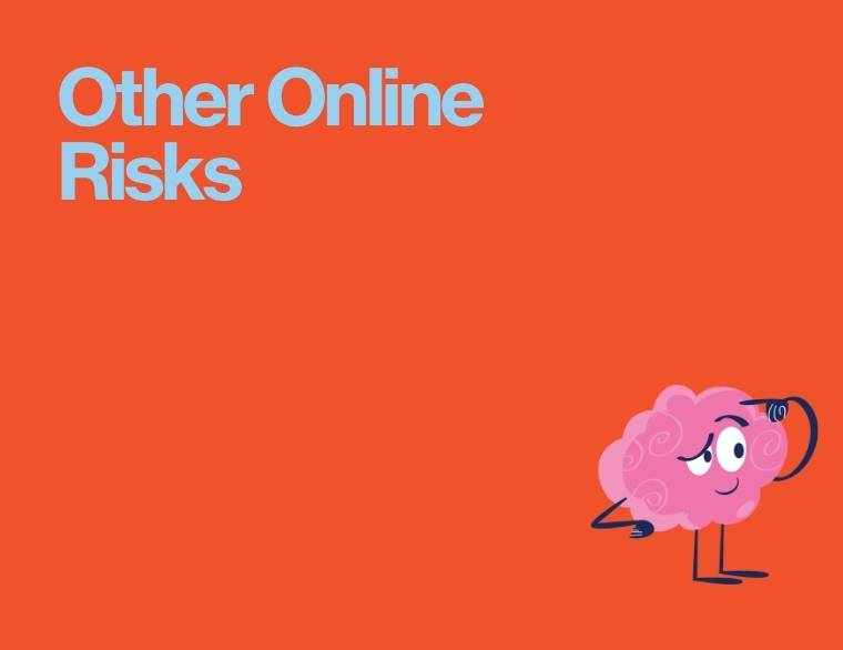 title of blogpost on a coloured background on online safety risks