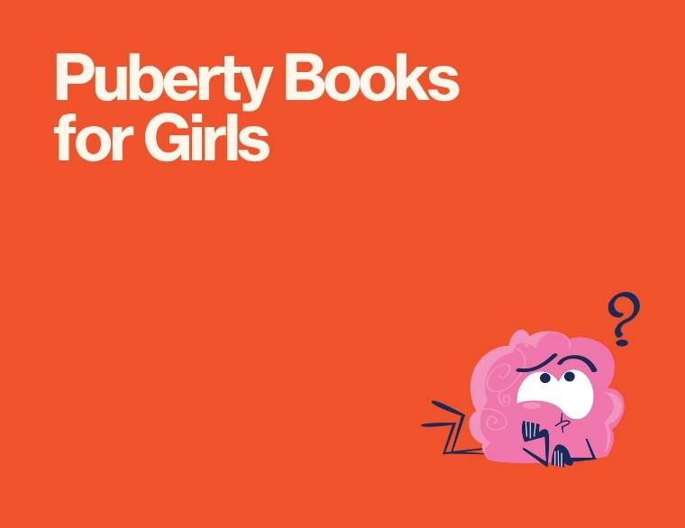 coloured background and words - puberty books for autistic girls