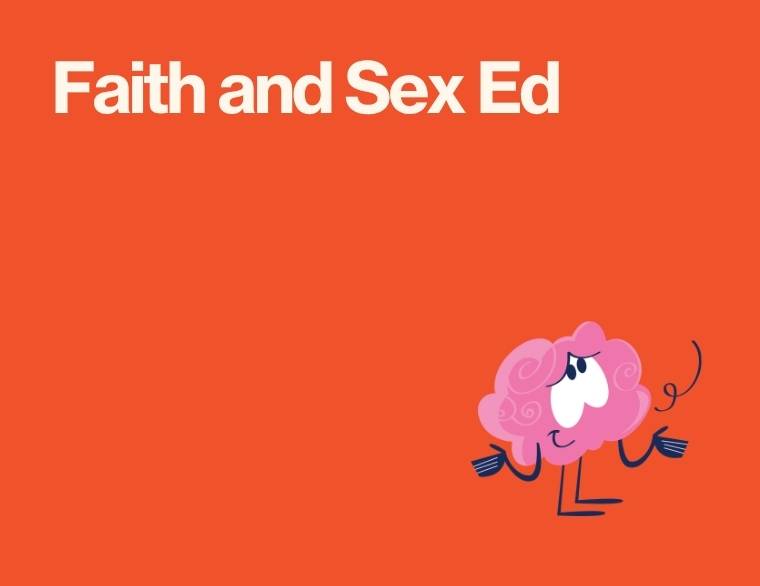 coloured background with title of post about sexuality and religion