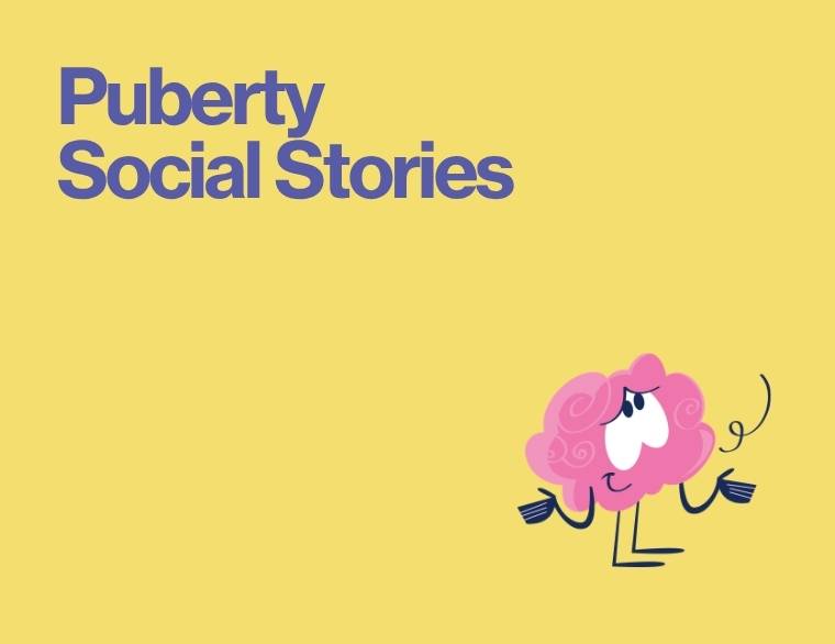 coloured background and words - social stories about puberty