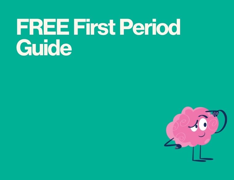 coloured background and words - free first period guide
